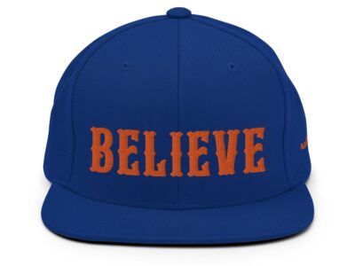 BELIEVE - snapback hat blue/orange