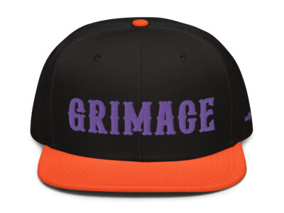 GRIMACE – snapback hat black/purple/orange