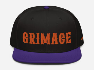 GRIMACE – snapback hat black/orange/purple