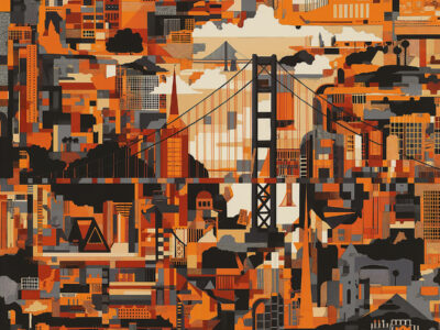 san francisco black/orange/beige