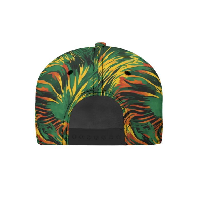 snapback rally cap – dangr green/red/yellow rallyprint - Image 4