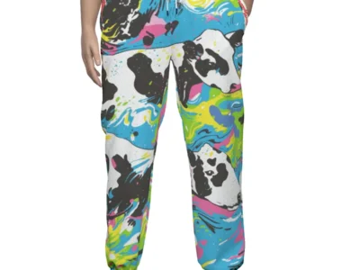featherlite textured casual pants - cowabunga black/white/blue/neon