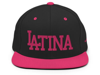LATINA - snapback hat black/flamingo pink