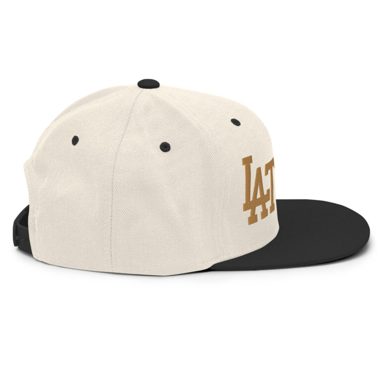 LATINO - snapback hat by rallypants natural/black/gold - Image 6