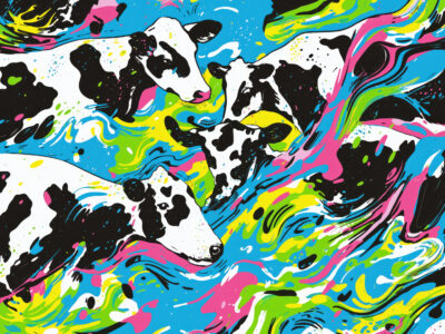 cowabunga black/white/blue/neon