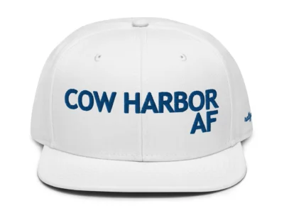 COW HARBOR AF - always fan snapback hat white/blue