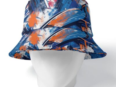 bucket hat - new york blue/orange/graffiti