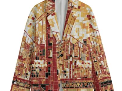 men's casual blazer - san francisco gold/red/black rallyprint