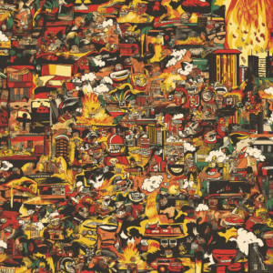 kansas city arcade fire red/gold/white