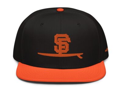 sf surf - snapback hat black/orange