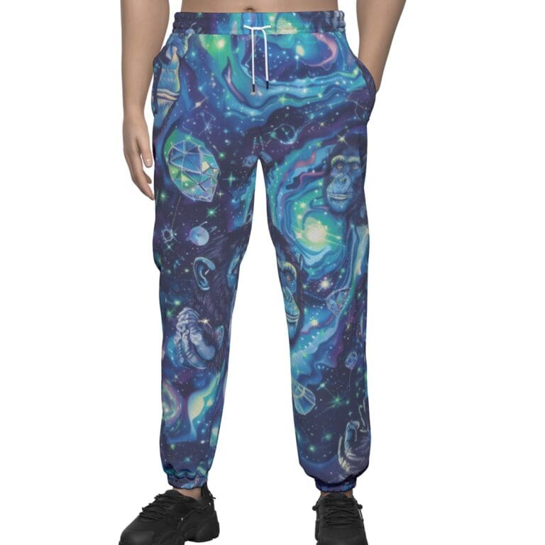 featherlite textured casual pants – apes diamond blue/moon white