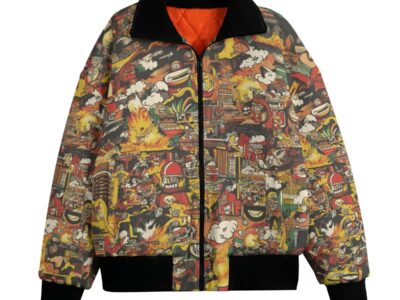 men's classic thermal fleece jacket – kansas city arcade fire red/gold/white