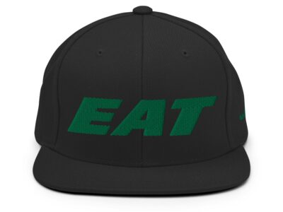 EAT THE PAIN - snapback hat black/green