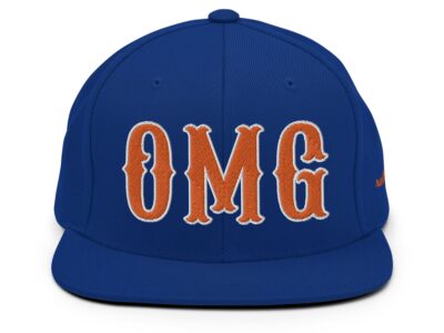 OMG - snapback hat blue/orange/white