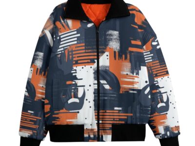 men's classic thermal fleece jacket – chicago navy/orange/white