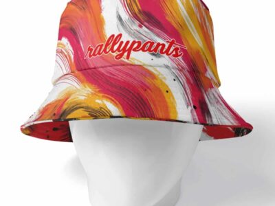 reversible rallyprint bucket hat - kansas city red/gold/white/cats