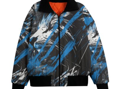 men's classic thermal fleece jacket – detroit blue/black/white