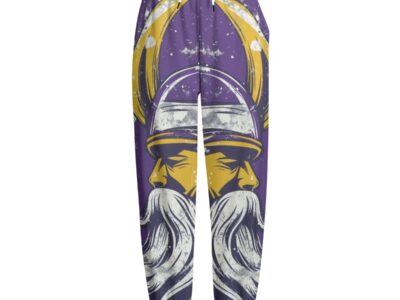 unisex fleece pants – minnesota nordic purple/gold