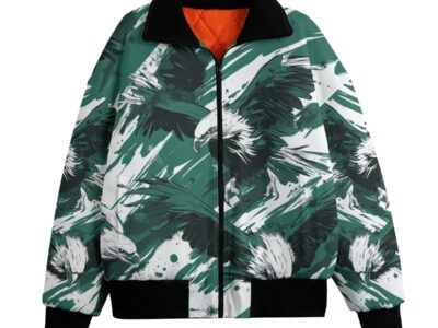 men's classic thermal fleece jacket - philadelphia midnight green/white