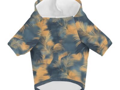 pet hoodie - golden tide coastal teal/golden haze/indigo ink