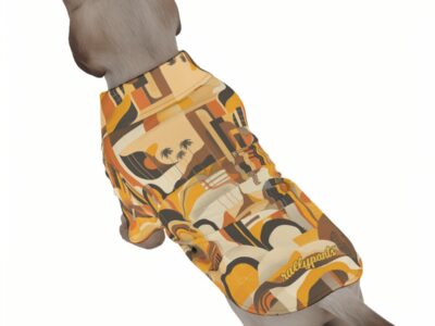 pet hawaiian shirt - san diego brown/gold
