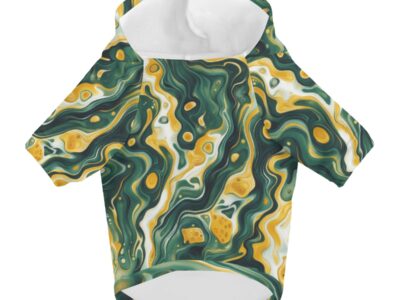 pet hoodie - green bay green/gold/white