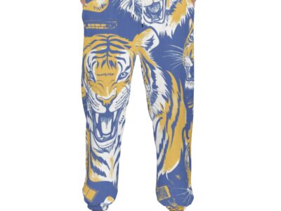 men’s thermal waffle tapered sweatpants - northport blue/gold
