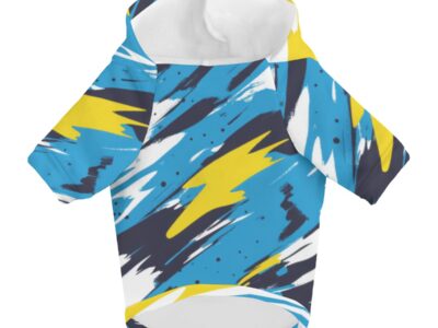 pet hoodie - los angeles powder blue/yellow/white