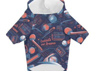 pet hoodie - queens dreams blue/orange