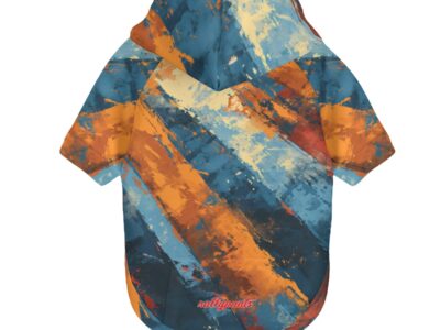 pet hoodie - queens blue/orange