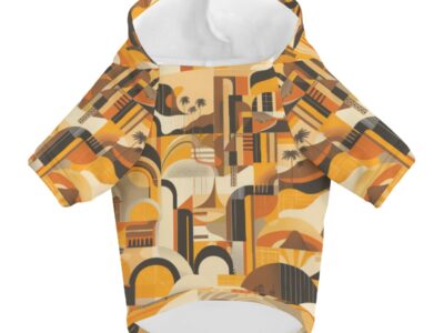 pet hoodie - efectivo verde / pesto desgastado / garabato de tinta