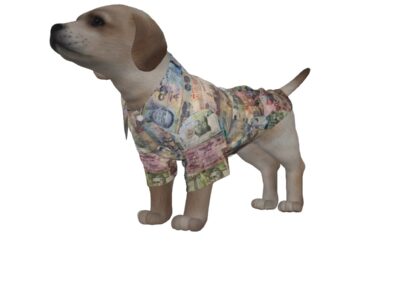 pet hawaiian shirt - efectivo verde / pesto desgastado / garabato de tinta