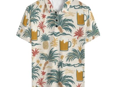 Clubbin Island Men’s Golf Polo – Tropical Vibes